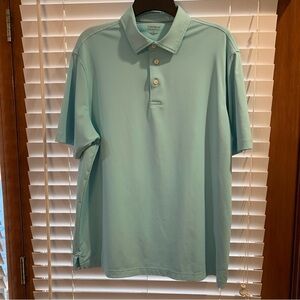 Daniel Cremieux Men’s Light Aqua/Blue Golf Polo Performance Shirt Size Large